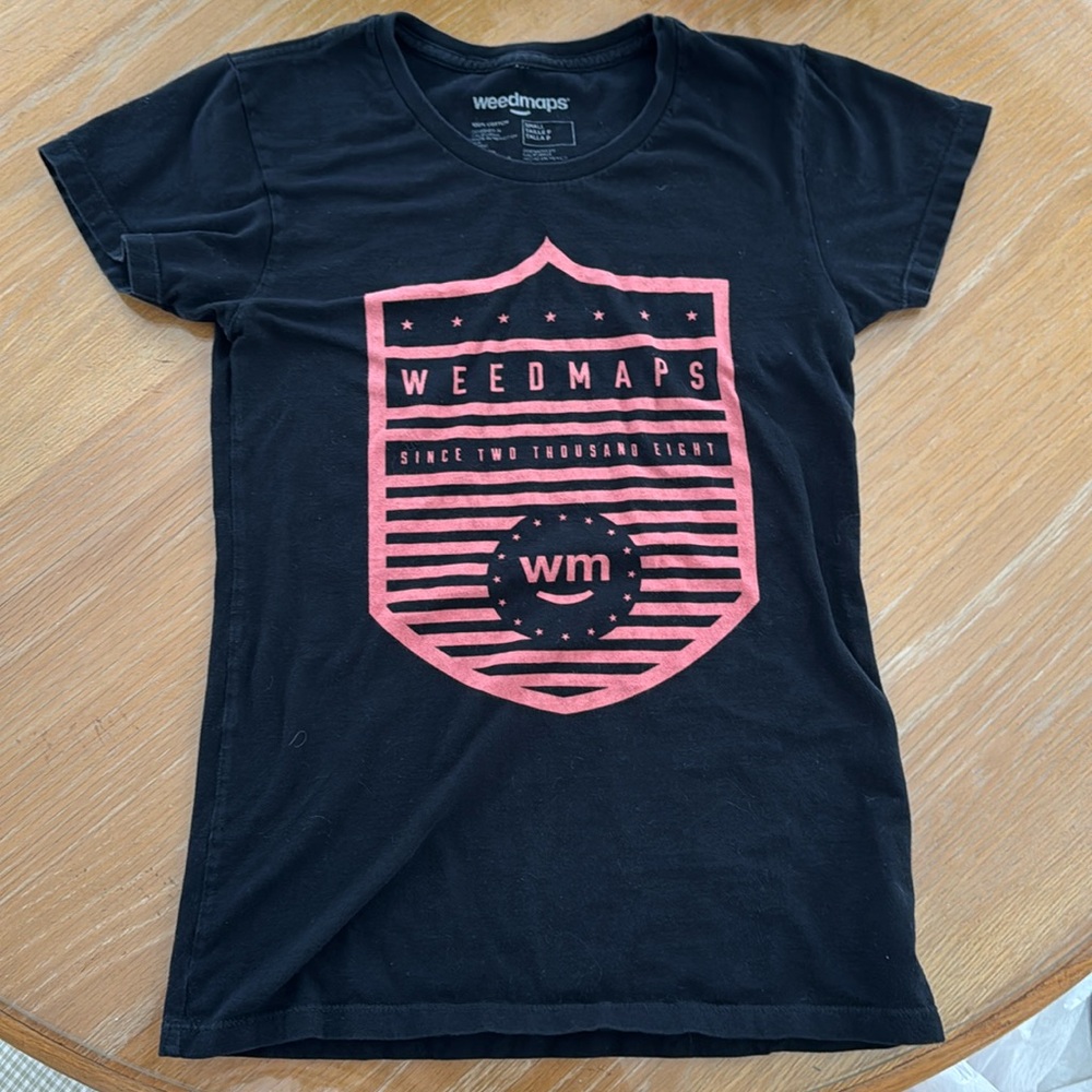 Women’s Black Weedmaps T Shirt Size Small
